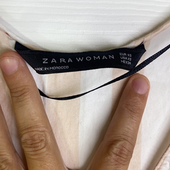 Zara - XS Light Pink and Red Dress - Picture 5 of 7